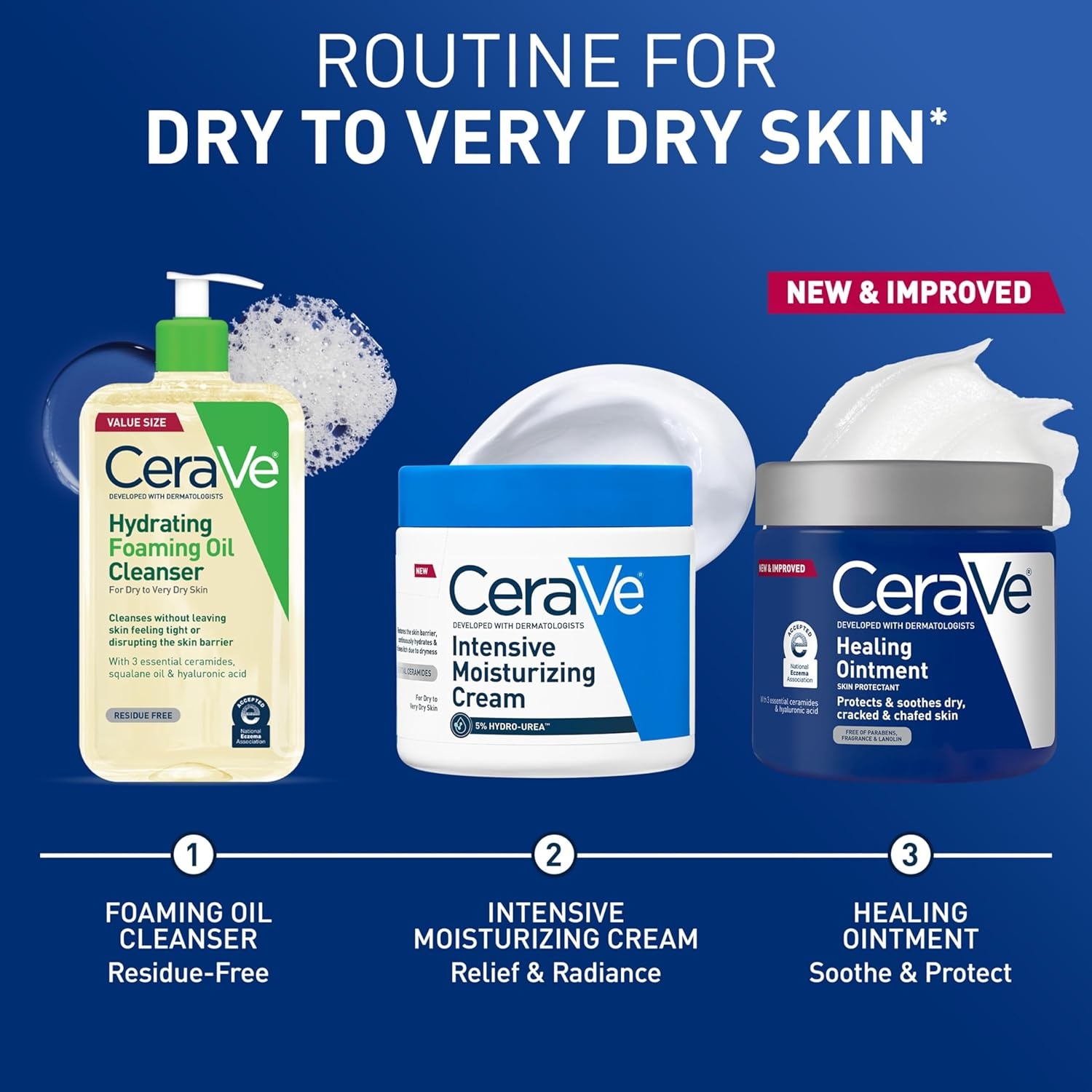 image:imageCeraVe Healing Ointment Hyaluronic Acid Skin Protectant for Dry Skin 12oz12oz Jar