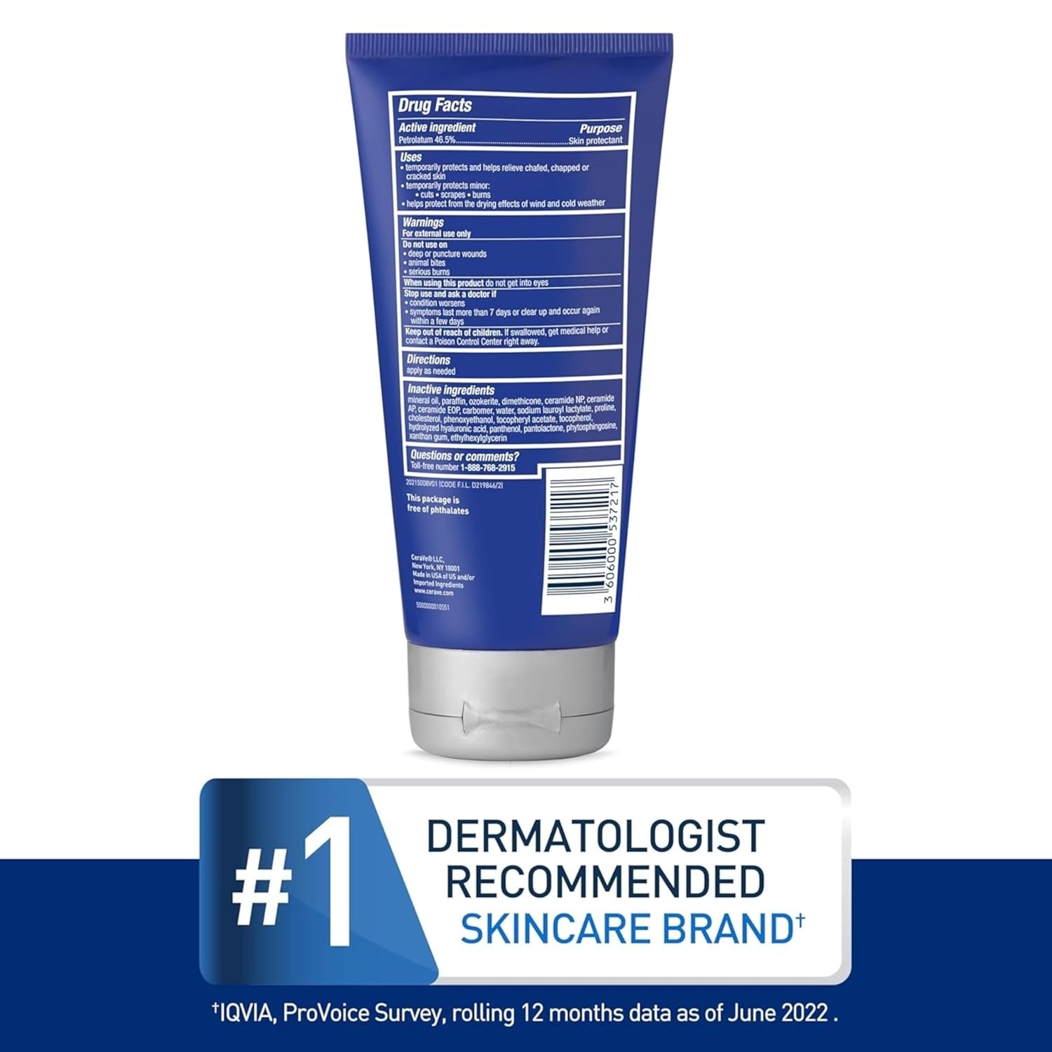 image:imageCeraVe Healing Ointment Hyaluronic Acid Skin Protectant for Dry Skin 12oz3oz Tube