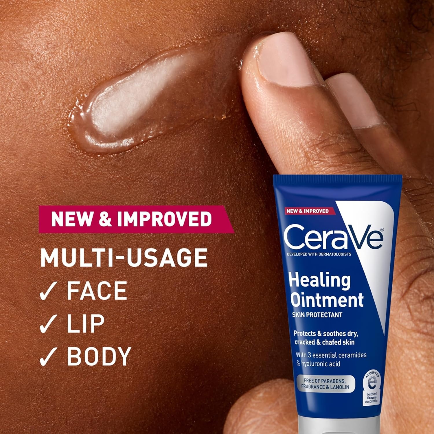 image:imageCeraVe Healing Ointment Hyaluronic Acid Skin Protectant for Dry Skin 12oz3oz Tube