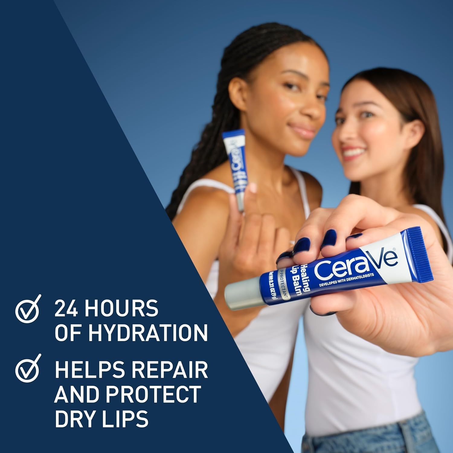 image:imageCeraVe Healing Ointment Hyaluronic Acid Skin Protectant for Dry Skin 12ozLip Balm Two Pack