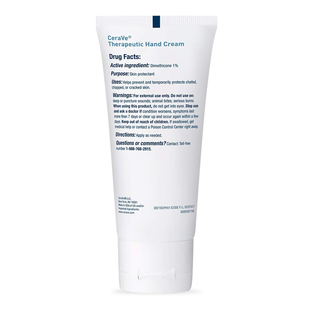 image:imageCeraVe Therapeutic Hand Cream Hyaluronic Acid amp Niacinamide Lotion 3oz3 Ounce Pack of 1