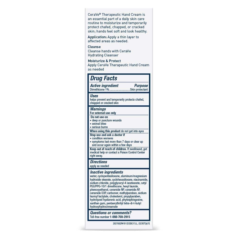 image:imageCeraVe Therapeutic Hand Cream Hyaluronic Acid amp Niacinamide Lotion 3oz3 Ounce Pack of 2