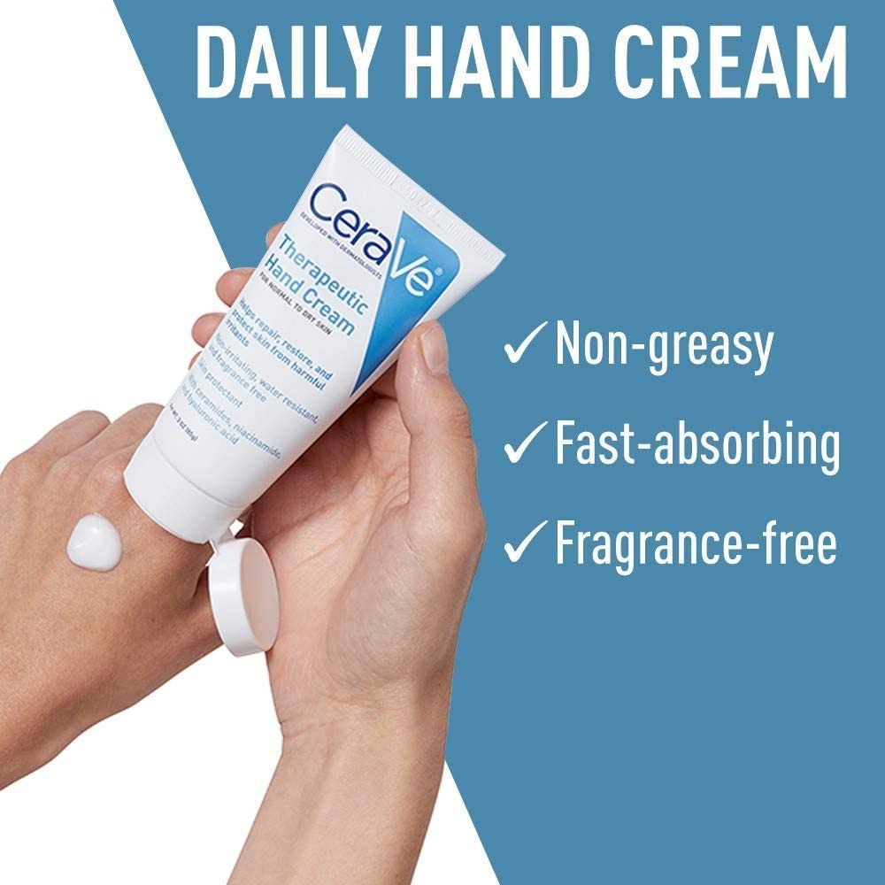 image:imageCeraVe Therapeutic Hand Cream Hyaluronic Acid amp Niacinamide Lotion 3oz3 Ounce Pack of 2