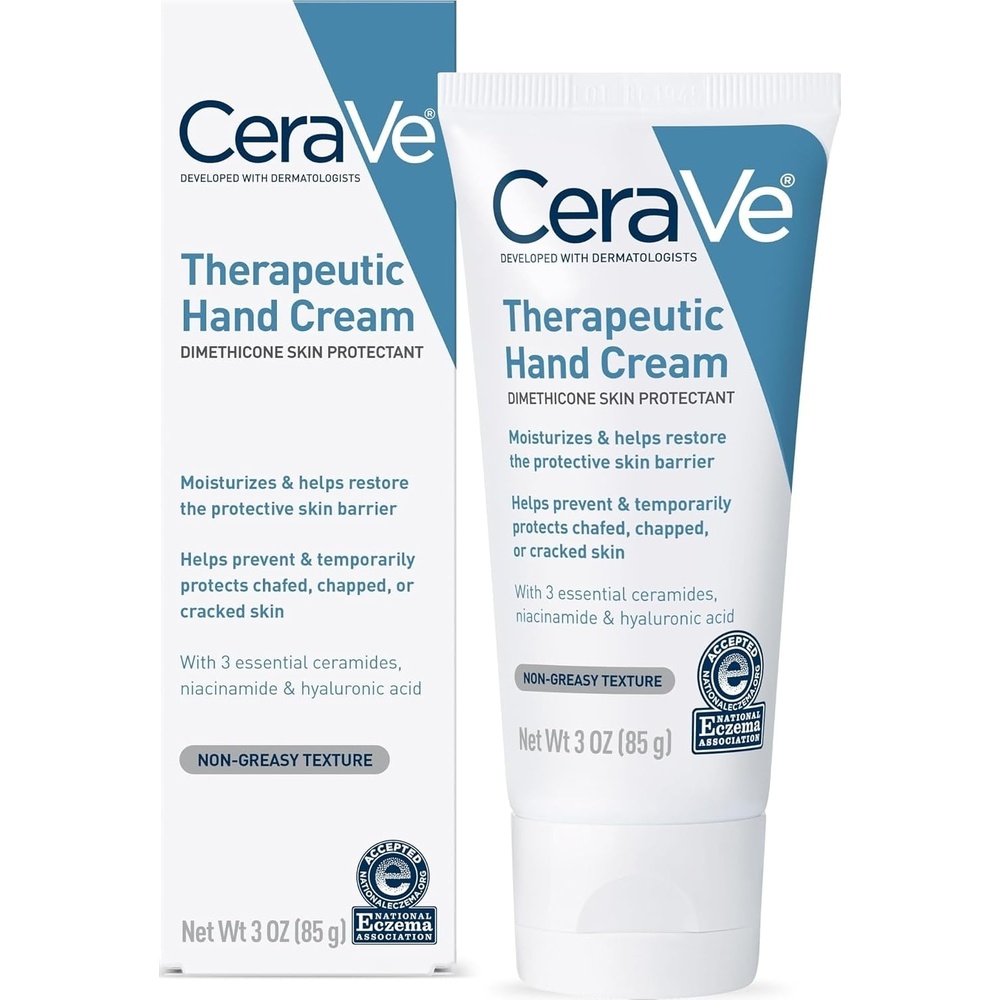 image:imageCeraVe Therapeutic Hand Cream Hyaluronic Acid amp Niacinamide Lotion 3oz3 Ounce Pack of 1