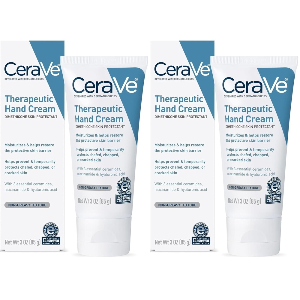 image:imageCeraVe Therapeutic Hand Cream Hyaluronic Acid amp Niacinamide Lotion 3oz3 Ounce Pack of 2